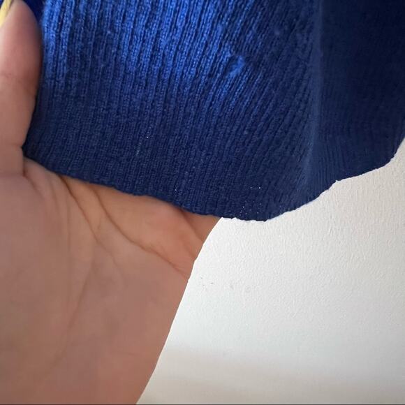 Diane von Furstenberg Cobalt Blue Cashmere Blend Sweater - Picture 6 of 8